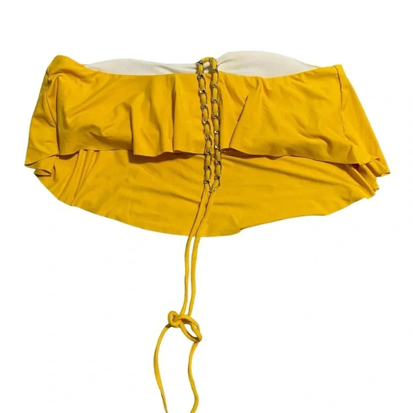 👙✨Michael Kors Yellow Chain Detail Bikini Top Medium☀️✨ - Picture 2 of 3